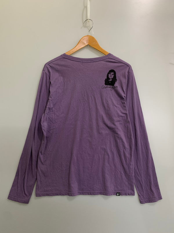 【中古品】【メンズ】 HYSTERIC GLAMOUR ヒステリックグラマー COURTNEY LOVE L S TEE 0294CL18 コートニー・ラブ ロングスリーブ 長袖 Tシャツ メンズ トップス 140-260809-em-44-min サイズ：L カラー：パープル 万代Net店