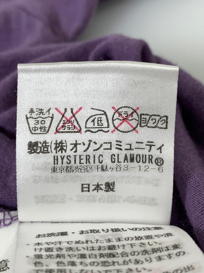 【中古品】【メンズ】 HYSTERIC GLAMOUR ヒステリックグラマー COURTNEY LOVE L S TEE 0294CL18 コートニー・ラブ ロングスリーブ 長袖 Tシャツ メンズ トップス 140-260809-em-44-min サイズ：L カラー：パープル 万代Net店
