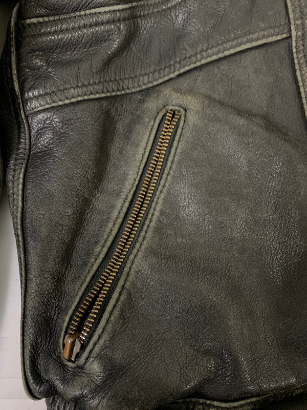 【現状渡し品】【メンズ】 MQP エムキューピー LEATHER JACKET レザージャケット メンズ アウター 革ジャン バイク ヴィンテージ ライダース 146-260809-em-59-min カラー：ブラック 万代Net店