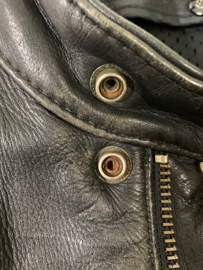 【現状渡し品】【メンズ】 MQP エムキューピー LEATHER JACKET レザージャケット メンズ アウター 革ジャン バイク ヴィンテージ ライダース 146-260809-em-59-min カラー：ブラック 万代Net店