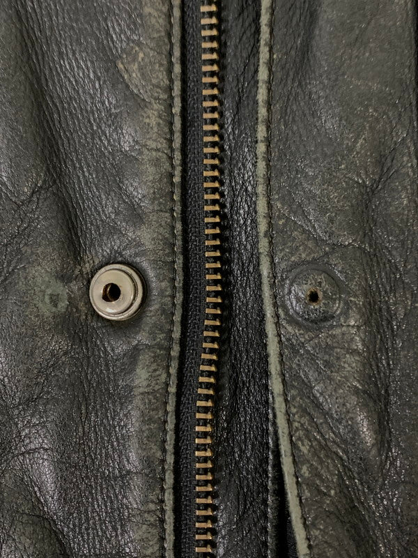 【現状渡し品】【メンズ】 MQP エムキューピー LEATHER JACKET レザージャケット メンズ アウター 革ジャン バイク ヴィンテージ ライダース 146-260809-em-59-min カラー：ブラック 万代Net店