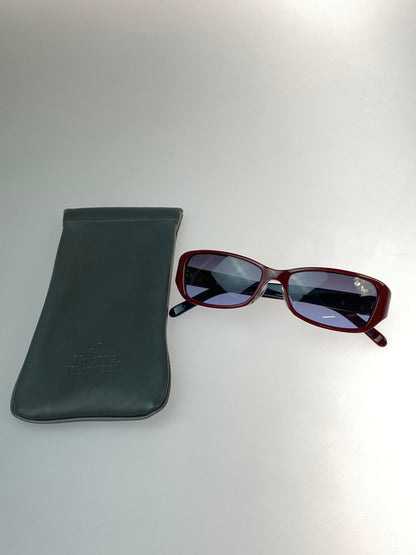 【中古品】【レディース】 VIVIENNE WESTWOOD ヴィヴィアンウエストウッド SQUARE SUNGLASSES スクエア サングラス アクサセリー ロゴ 54□16-140 サングラス 203-260823-em-34-min カラー：ワインレッド/ネイビー 万代Net店