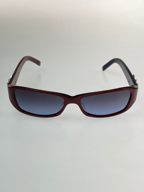 【中古品】【レディース】 VIVIENNE WESTWOOD ヴィヴィアンウエストウッド SQUARE SUNGLASSES スクエア サングラス アクサセリー ロゴ 54□16-140 サングラス 203-260823-em-34-min カラー：ワインレッド/ネイビー 万代Net店