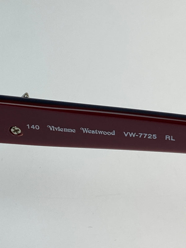 【中古品】【レディース】 VIVIENNE WESTWOOD ヴィヴィアンウエストウッド SQUARE SUNGLASSES スクエア サングラス アクサセリー ロゴ 54□16-140 サングラス 203-260823-em-34-min カラー：ワインレッド/ネイビー 万代Net店