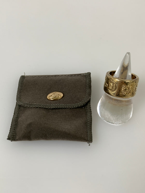 【中古品】【メンズ】 VIVIENNE WESTWOOD ヴィヴィアンウエストウッド SV925 ウエディングリング 指輪 アクセサリー 192-260811-hu-15-min カラー：ゴールド 万代Net店