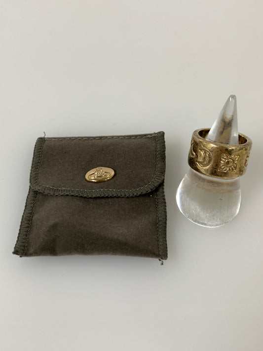 【中古品】【メンズ】 VIVIENNE WESTWOOD ヴィヴィアンウエストウッド SV925 ウエディングリング 指輪 アクセサリー 192-260811-hu-15-min カラー：ゴールド 万代Net店