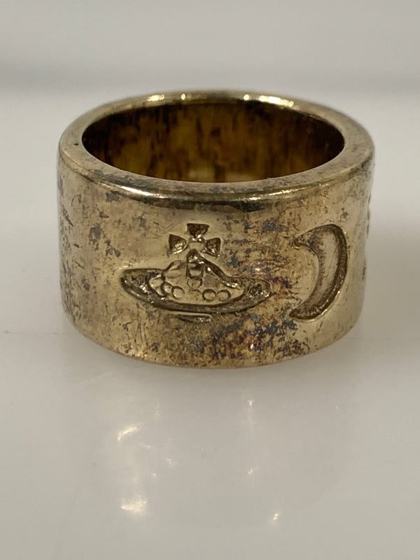 【中古品】【メンズ】 VIVIENNE WESTWOOD ヴィヴィアンウエストウッド SV925 ウエディングリング 指輪 アクセサリー 192-260811-hu-15-min カラー：ゴールド 万代Net店