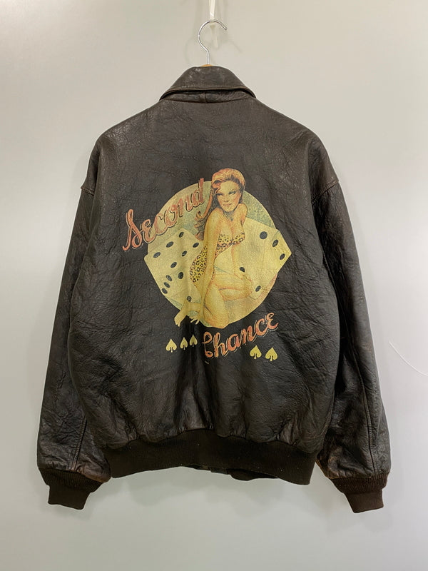 【中古品】【メンズ】 AVIREX アヴィレックス FLIGHT JACKET フライトジャケット TYPE A-2 アウター ブルゾン ミリタリー 145-260813-ta-01-min サイズ：M カラー：ブラウン 万代Net店