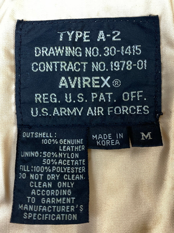 【中古品】【メンズ】 AVIREX アヴィレックス FLIGHT JACKET フライトジャケット TYPE A-2 アウター ブルゾン ミリタリー 145-260813-ta-01-min サイズ：M カラー：ブラウン 万代Net店