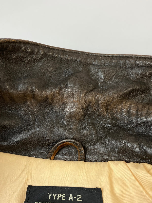 【中古品】【メンズ】 AVIREX アヴィレックス FLIGHT JACKET フライトジャケット TYPE A-2 アウター ブルゾン ミリタリー 145-260813-ta-01-min サイズ：M カラー：ブラウン 万代Net店
