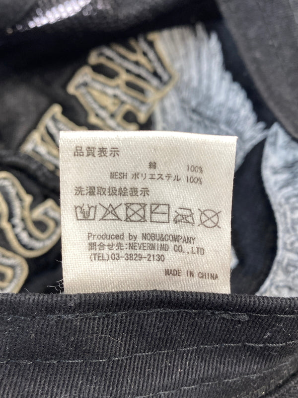 【現状渡し品】【メンズ/レディース】 VANSON バンソン FLYING EMBLEM CAP フライング エンブレム キャップ 帽子 刺繍 185-260809-em-12-min カラー：ブラック 万代Net店