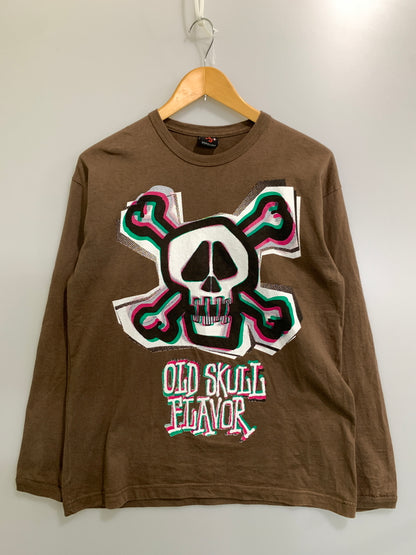 【中古品】【メンズ】 STUSSY ステューシー OLD SKULL FLAVOR L S TEE 長袖 ロングスリーブ Tシャツ 142-260812-hu-28-min サイズ：S カラー：ブラウン 万代Net店