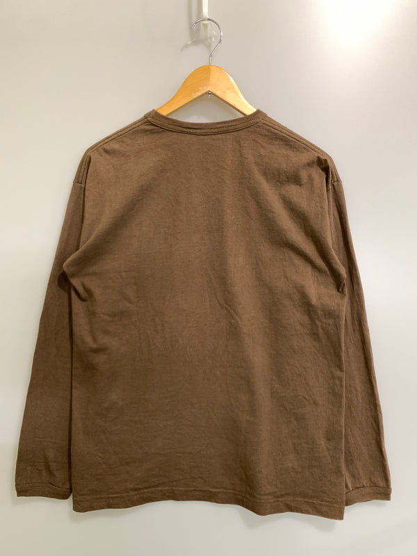 【中古品】【メンズ】 STUSSY ステューシー OLD SKULL FLAVOR L S TEE 長袖 ロングスリーブ Tシャツ 142-260812-hu-28-min サイズ：S カラー：ブラウン 万代Net店