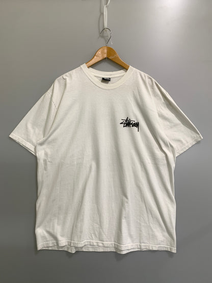 【中古品】【メンズ】 STUSSY ステューシー OLD PHONE PIGMENT DYED TEE 半袖 ショートスリーブ Tシャツ 142-260812-hu-26-min サイズ：XL カラー：ホワイト 万代Net店