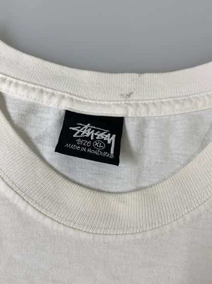 【中古品】【メンズ】 STUSSY ステューシー OLD PHONE PIGMENT DYED TEE 半袖 ショートスリーブ Tシャツ 142-260812-hu-26-min サイズ：XL カラー：ホワイト 万代Net店