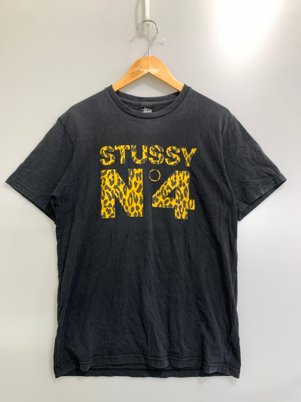 【中古品】【メンズ】 STUSSY ステューシー LEOPARD NO4 TEE 半袖 Tシャツ ショートスリーブ 142-260812-hu-27-min サイズ：M カラー：ブラック（色あせ） 万代Net店
