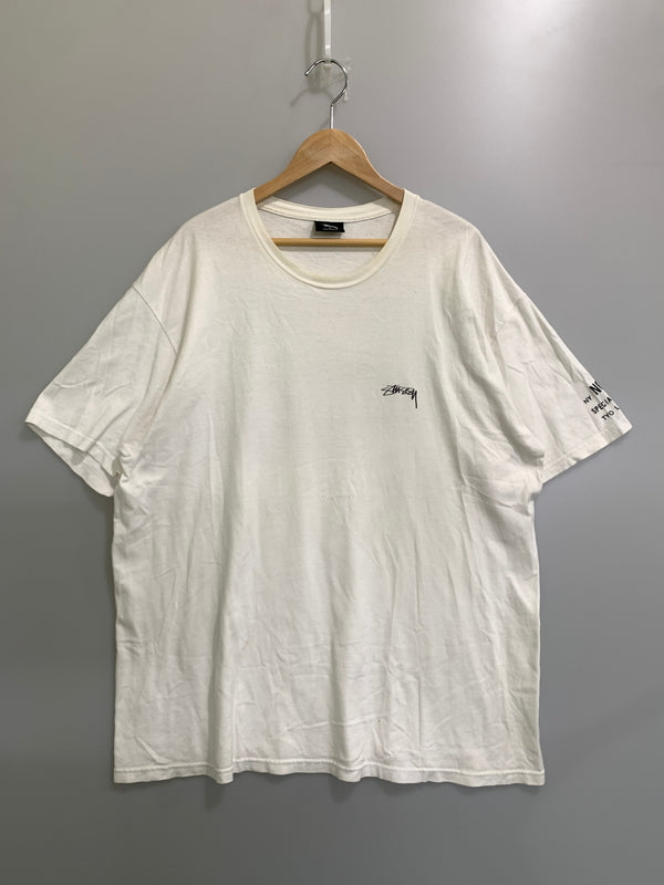 【中古品】【メンズ】 STUSSY ステューシー DEAD ROSES TEE 半袖 Tシャツ ショートスリーブ 142-260812-hu-29-min サイズ：XL カラー：ホワイト 万代Net店
