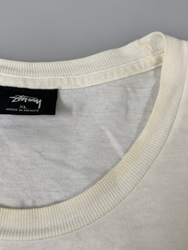 【中古品】【メンズ】 STUSSY ステューシー DEAD ROSES TEE 半袖 Tシャツ ショートスリーブ 142-260812-hu-29-min サイズ：XL カラー：ホワイト 万代Net店