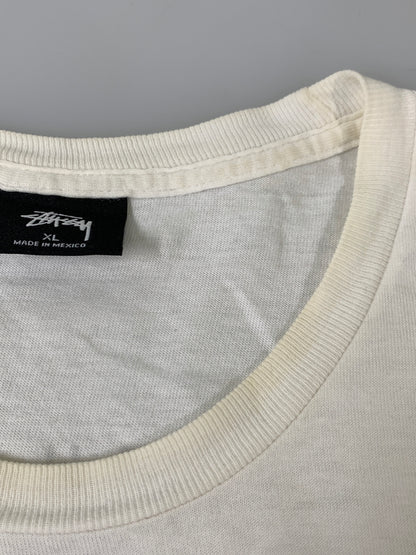 【中古品】【メンズ】 STUSSY ステューシー DEAD ROSES TEE 半袖 Tシャツ ショートスリーブ 142-260812-hu-29-min サイズ：XL カラー：ホワイト 万代Net店
