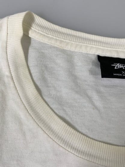 【中古品】【メンズ】 STUSSY ステューシー DEAD ROSES TEE 半袖 Tシャツ ショートスリーブ 142-260812-hu-29-min サイズ：XL カラー：ホワイト 万代Net店