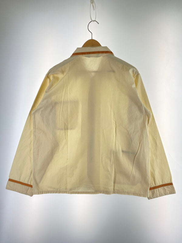 【中古品】【メンズ】 VINTAGE ヴィンテージ 推定50-70S OPEN COLLAR SHIRT 50年代-70年代 オープン メンズ 長袖シャツ トップス 146-260817-em-28-min サイズ：44/46 カラー：ライトイエロー 万代Net店