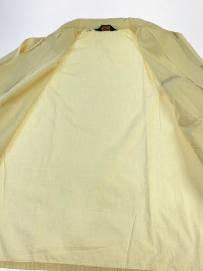 【中古品】【メンズ】 VINTAGE ヴィンテージ 推定50-70S OPEN COLLAR SHIRT 50年代-70年代 オープン メンズ 長袖シャツ トップス 146-260817-em-28-min サイズ：44/46 カラー：ライトイエロー 万代Net店