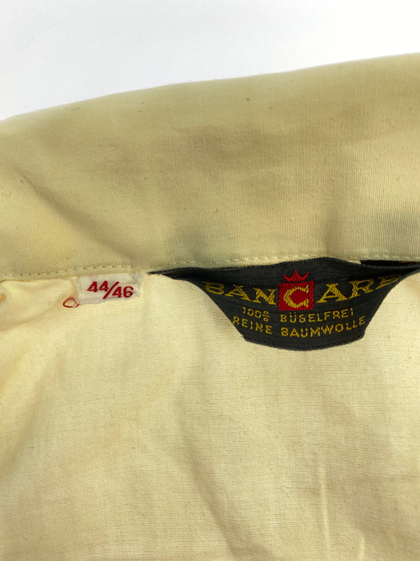 【中古品】【メンズ】 VINTAGE ヴィンテージ 推定50-70S OPEN COLLAR SHIRT 50年代-70年代 オープン メンズ 長袖シャツ トップス 146-260817-em-28-min サイズ：44/46 カラー：ライトイエロー 万代Net店