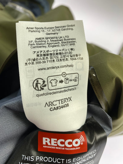 【中古美品】【メンズ】 ARC'TERYX アークテリクス X000010283 BETA SV JACKET ベータジャケット 144-260813-zi-45-min サイズ：L カラー：グリーンカーキ 万代Net店