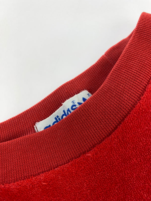 【中古品】【メンズ】 ADIDAS アディダス 80S デサント パイルスウェット 80年代 パイル生地 ヴィンテージ スウェット ジャージ カットソー 146-260817-em-26-min サイズ：M カラー：レッド 万代Net店