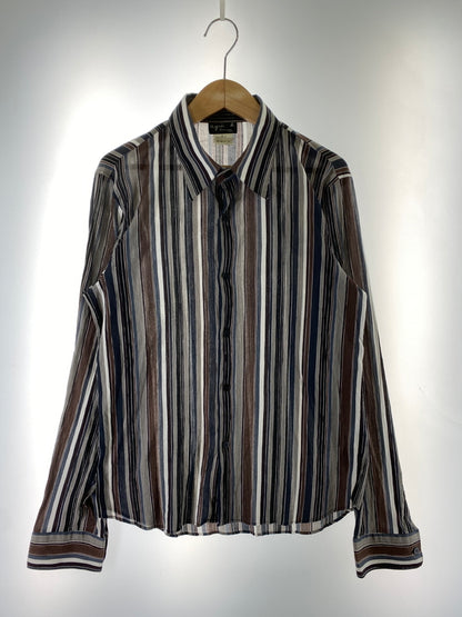 【中古品】【メンズ】 AGNES B. HOMME アニエスベー オム ストライプシャツ フランス製 メンズ 長袖シャツ 縞模様 141-260817-em-21-min サイズ：42 カラー：マルチカラー 万代Net店