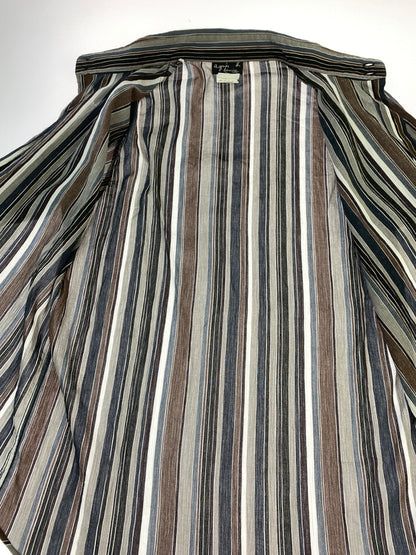 【中古品】【メンズ】 AGNES B. HOMME アニエスベー オム ストライプシャツ フランス製 メンズ 長袖シャツ 縞模様 141-260817-em-21-min サイズ：42 カラー：マルチカラー 万代Net店