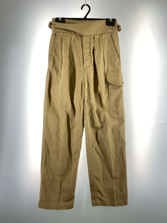 【中古品】【メンズ】 BANANA REPUBLIC バナナリパブリック COTTON LINEN WIDE GURKHA PANTS コットン リネン ワイド グルカ パンツ メンズ ボトムス 146-260817-em-33-min サイズ：4 カラー：オーカー 万代Net店