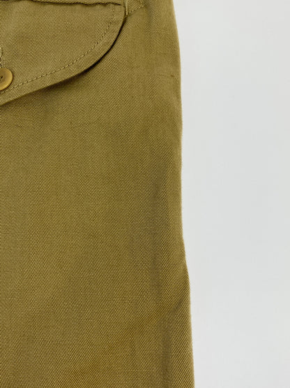 【中古品】【メンズ】 BANANA REPUBLIC バナナリパブリック COTTON LINEN WIDE GURKHA PANTS コットン リネン ワイド グルカ パンツ メンズ ボトムス 146-260817-em-33-min サイズ：4 カラー：オーカー 万代Net店