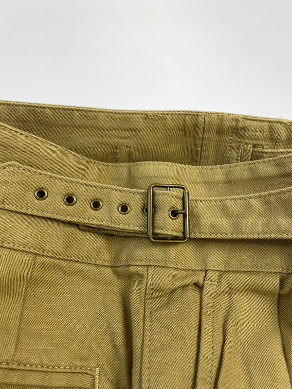 【中古品】【メンズ】 BANANA REPUBLIC バナナリパブリック COTTON LINEN WIDE GURKHA PANTS コットン リネン ワイド グルカ パンツ メンズ ボトムス 146-260817-em-33-min サイズ：4 カラー：オーカー 万代Net店