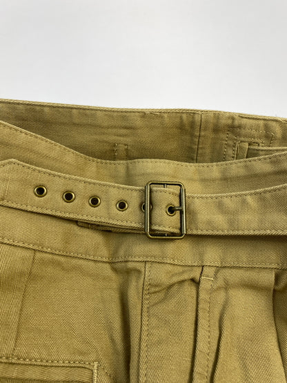 【中古品】【メンズ】 BANANA REPUBLIC バナナリパブリック COTTON LINEN WIDE GURKHA PANTS コットン リネン ワイド グルカ パンツ メンズ ボトムス 146-260817-em-33-min サイズ：4 カラー：オーカー 万代Net店