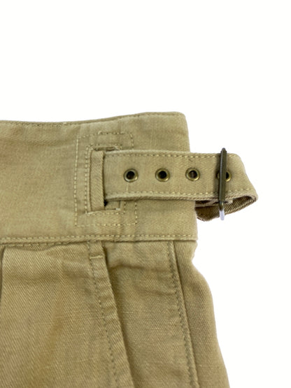 【中古品】【メンズ】 BANANA REPUBLIC バナナリパブリック COTTON LINEN WIDE GURKHA PANTS コットン リネン ワイド グルカ パンツ メンズ ボトムス 146-260817-em-33-min サイズ：4 カラー：オーカー 万代Net店