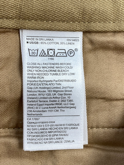 【中古品】【メンズ】 BANANA REPUBLIC バナナリパブリック COTTON LINEN WIDE GURKHA PANTS コットン リネン ワイド グルカ パンツ メンズ ボトムス 146-260817-em-33-min サイズ：4 カラー：オーカー 万代Net店