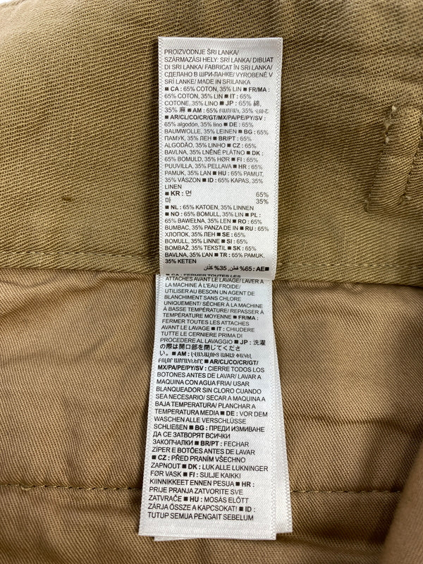 【中古品】【メンズ】 BANANA REPUBLIC バナナリパブリック COTTON LINEN WIDE GURKHA PANTS コットン リネン ワイド グルカ パンツ メンズ ボトムス 146-260817-em-33-min サイズ：4 カラー：オーカー 万代Net店