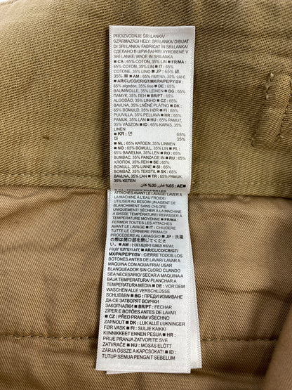 【中古品】【メンズ】 BANANA REPUBLIC バナナリパブリック COTTON LINEN WIDE GURKHA PANTS コットン リネン ワイド グルカ パンツ メンズ ボトムス 146-260817-em-33-min サイズ：4 カラー：オーカー 万代Net店