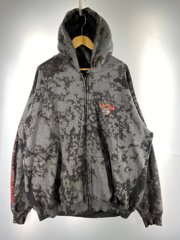 【中古品】【メンズ】 HARLEY DAVIDSON ハーレーダビッドソン PARIS TEXAS ZIP UP PARKA パリス テキサス ジップアップ パーカー メンズ 長袖 トップス 146-260817-em-27-min サイズ：XL カラー：グレー系 万代Net店