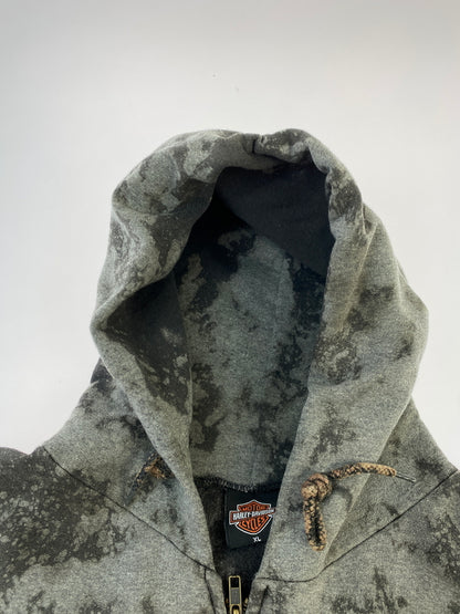 【中古品】【メンズ】 HARLEY DAVIDSON ハーレーダビッドソン PARIS TEXAS ZIP UP PARKA パリス テキサス ジップアップ パーカー メンズ 長袖 トップス 146-260817-em-27-min サイズ：XL カラー：グレー系 万代Net店