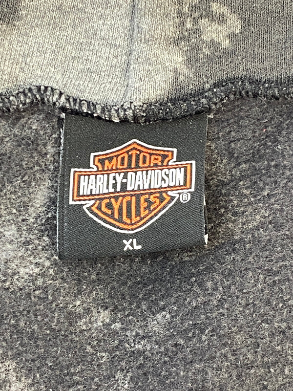【中古品】【メンズ】 HARLEY DAVIDSON ハーレーダビッドソン PARIS TEXAS ZIP UP PARKA パリス テキサス ジップアップ パーカー メンズ 長袖 トップス 146-260817-em-27-min サイズ：XL カラー：グレー系 万代Net店