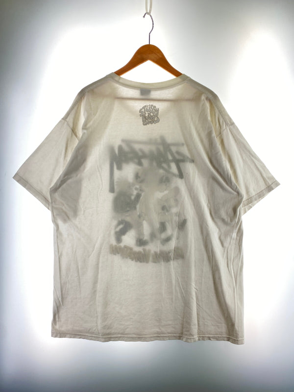 【中古品】【メンズ】 STUSSY ステューシー FERRY GOUW コラボ TEE フェリー・ゴウ コラボ 半袖 プリント Tシャツ メンズ トップス 142-260817-em-22-min サイズ：XXL カラー：ホワイト 万代Net店