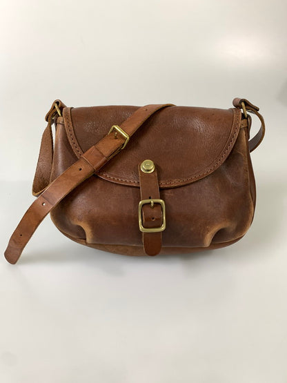 【中古品】【メンズ/レディース】 HERZ ヘルツ LEATHER SHOULDER BAG レザー ショルダーバッグ 革鞄 ハンドメイド 188-260817-em-02-min カラー：ブラウン 万代Net店