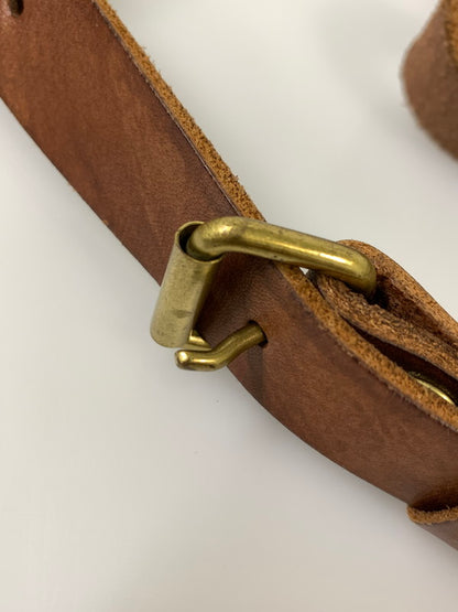 【中古品】【メンズ/レディース】 HERZ ヘルツ LEATHER SHOULDER BAG レザー ショルダーバッグ 革鞄 ハンドメイド 188-260817-em-02-min カラー：ブラウン 万代Net店
