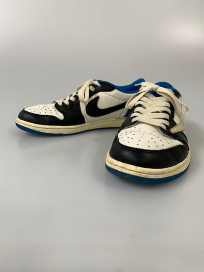 【中古品】【メンズ】 TRAVIS SCOTT × FRAGMENT DESIGN×NIKE AIR JORDAN トラヴィス スコット フラグメント デザイン ナイキ 1 LOW OG SP DM7866-140 160-260811-hu-03-min サイズ：28cm カラー：ブルー/ブラック/ホワイト 万代Net店