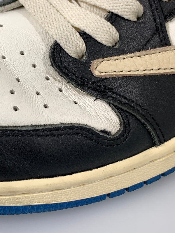 【中古品】【メンズ】 TRAVIS SCOTT × FRAGMENT DESIGN×NIKE AIR JORDAN トラヴィス スコット フラグメント デザイン ナイキ 1 LOW OG SP DM7866-140 160-260811-hu-03-min サイズ：28cm カラー：ブルー/ブラック/ホワイト 万代Net店