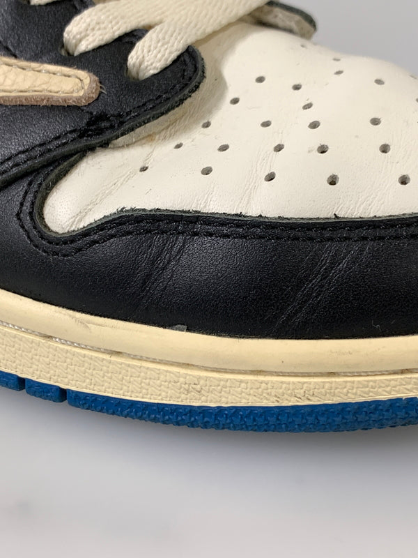 【中古品】【メンズ】 TRAVIS SCOTT × FRAGMENT DESIGN×NIKE AIR JORDAN トラヴィス スコット フラグメント デザイン ナイキ 1 LOW OG SP DM7866-140 160-260811-hu-03-min サイズ：28cm カラー：ブルー/ブラック/ホワイト 万代Net店