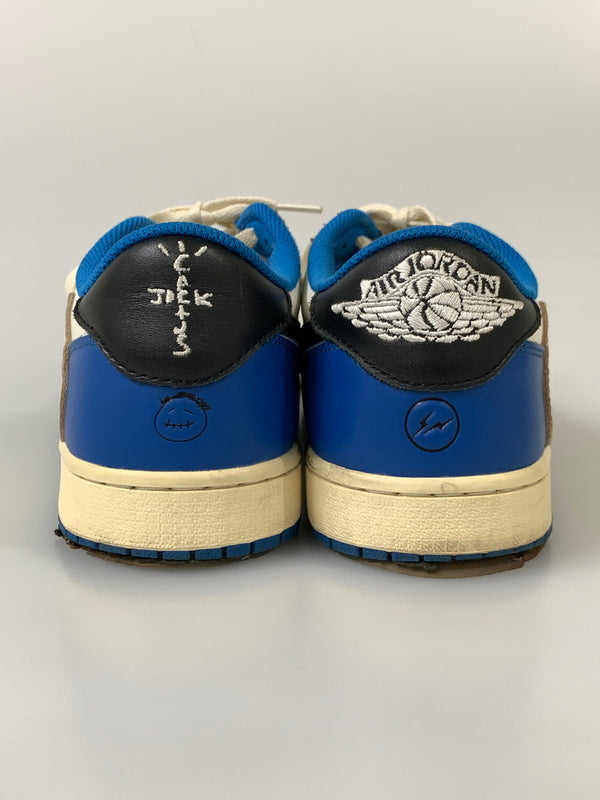 【中古品】【メンズ】 TRAVIS SCOTT × FRAGMENT DESIGN×NIKE AIR JORDAN トラヴィス スコット フラグメント デザイン ナイキ 1 LOW OG SP DM7866-140 160-260811-hu-03-min サイズ：28cm カラー：ブルー/ブラック/ホワイト 万代Net店