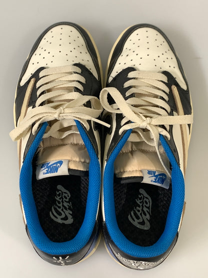 【中古品】【メンズ】 TRAVIS SCOTT × FRAGMENT DESIGN×NIKE AIR JORDAN トラヴィス スコット フラグメント デザイン ナイキ 1 LOW OG SP DM7866-140 160-260811-hu-03-min サイズ：28cm カラー：ブルー/ブラック/ホワイト 万代Net店